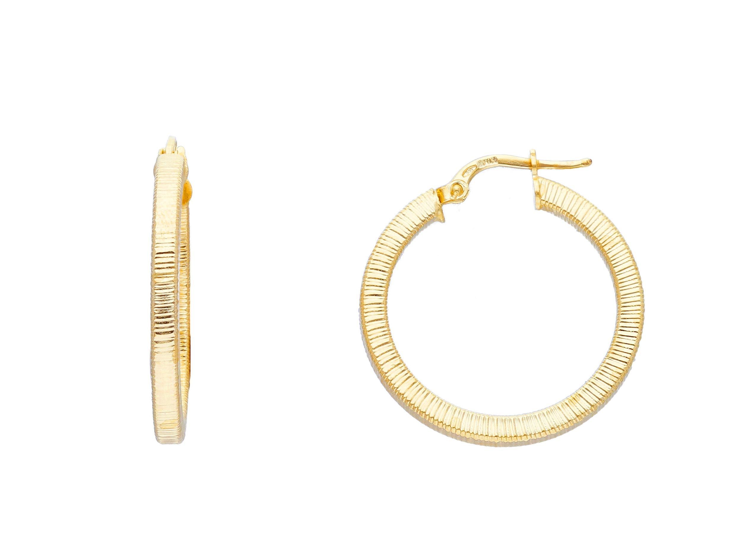 Golden hoop earrings 14k (code S 244018)